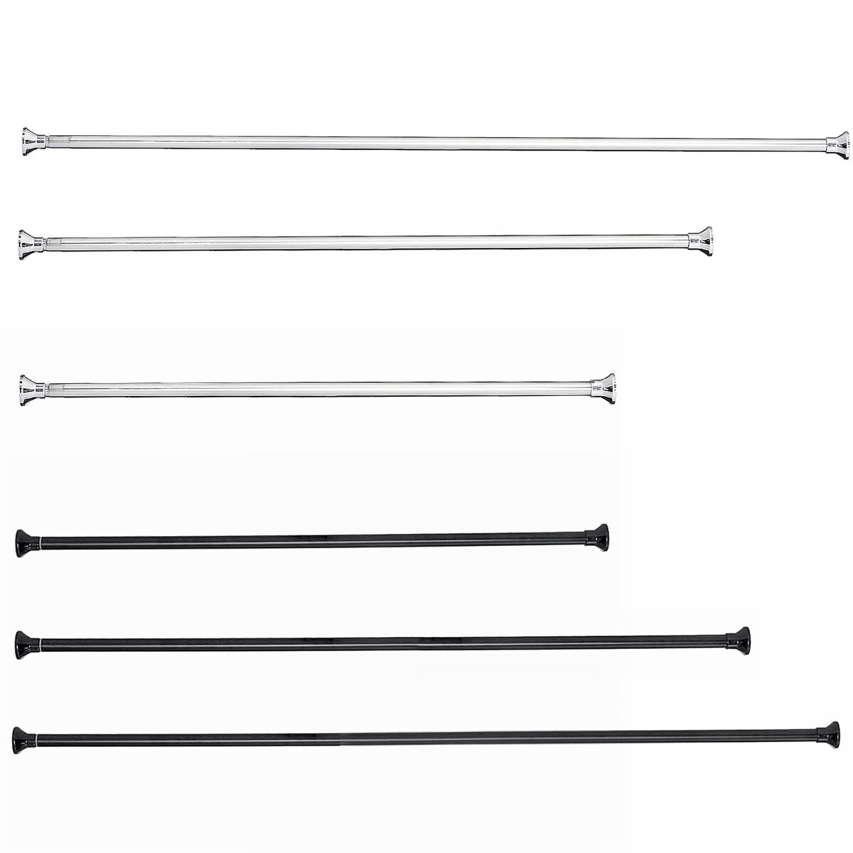 Down Garderobe RailSide Gemonteerd Pull Down Kast Rod Heavy Duty Verstelbare 21-47 Inch Garderobe Lift Opvouwbare Kast Rod Intrekbare Kast Rail Lifter Hanger Organizer Opbergsysteem, Zwart