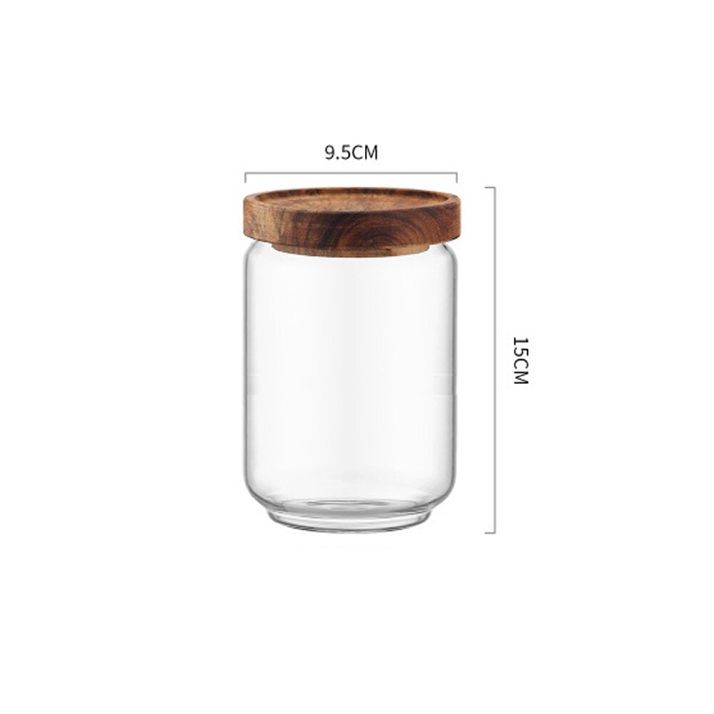 Glas lufttæt dåse køkken opbevaring flasker krukker med låg madbeholder korn te kaffebønner korn slik krukkebeholdere: 700ml