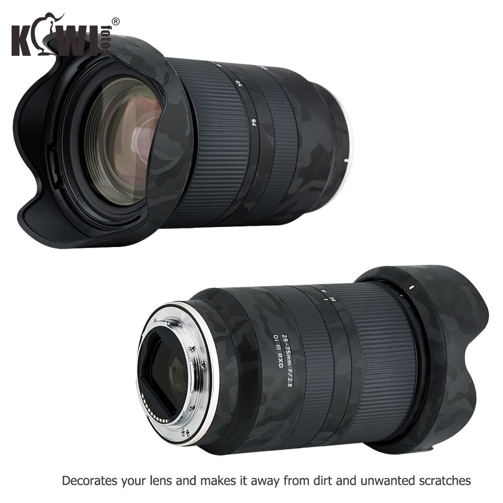 Anti-Scratch Lens Cover Film For Tamron 28-75mm f/2.8 Di III RXD A036 Lens &amp; Lens Hood Anti-Slide Skin 3M Sticker Shadow Black
