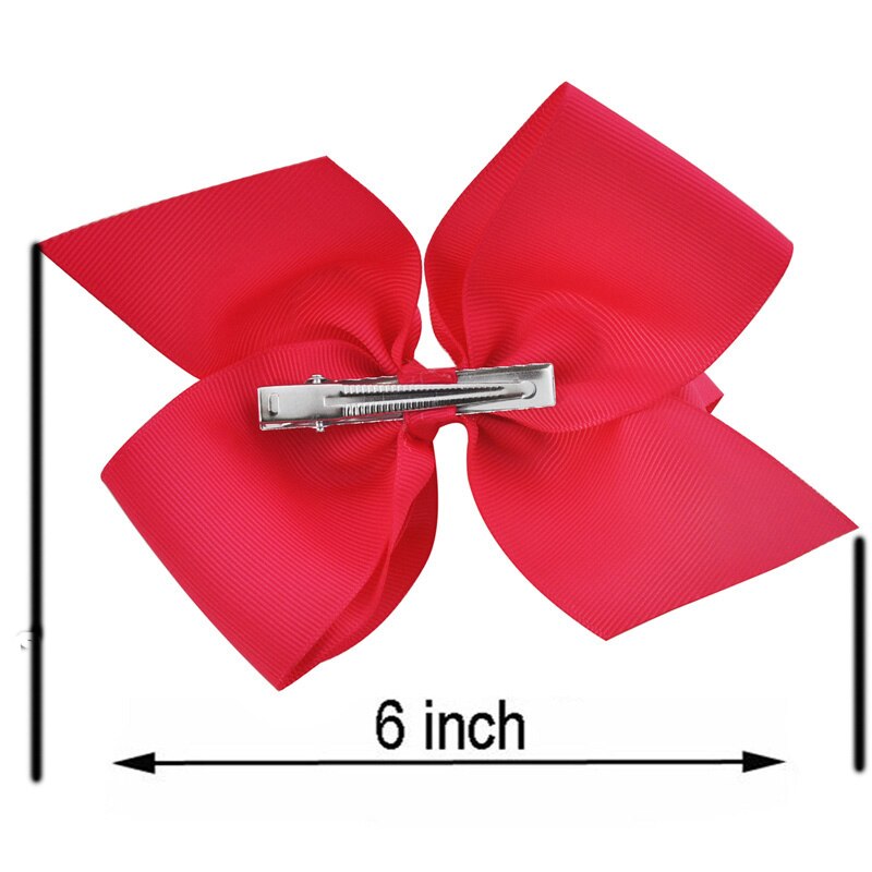 20 kleuren 6 inch meisjes luxe strass strik haarspeldjes kinderen grosgrain lint haarstrik haarspelden hoofddeksels haaraccessoires