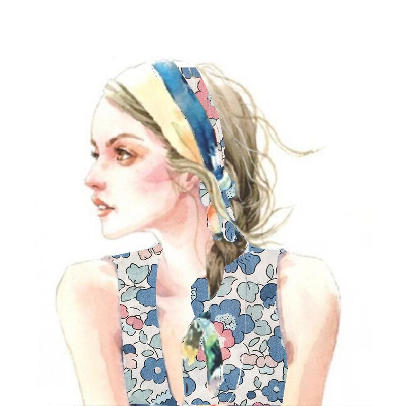 Betsy blå 80s tissun frihet bomullsstoff til låve baby sy klut kjoler skjørt gjør-det-selv håndlaget lappeteppe måler