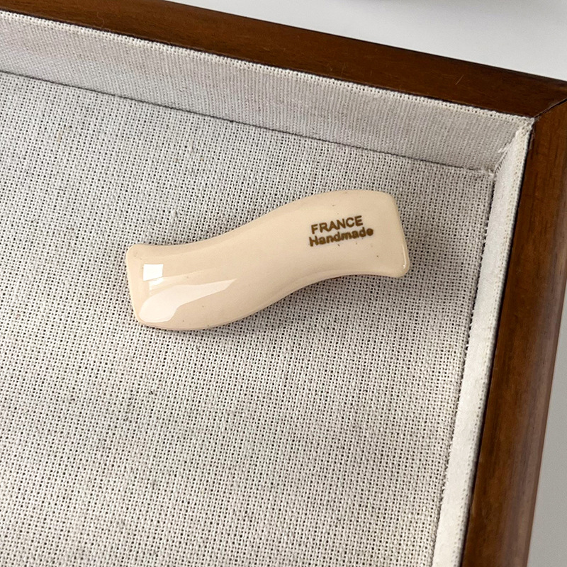 Retro Eenvoudige Golvende Acetaat Vorm Haarspeldjes Vrouw Meisjes Zoete Prachtige Haarspelden Kleurrijke Haarspeldjes Mode Haaraccessoires Nieuw: YELLOW