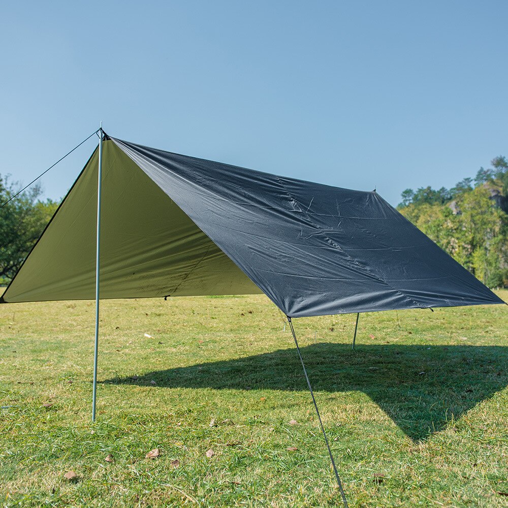 Skygge utendørs fortelt uv beskyttelse kalesje vanntett camping solseil pergolan anti uv hengekøye strand telt flue regn sol ly: Svart