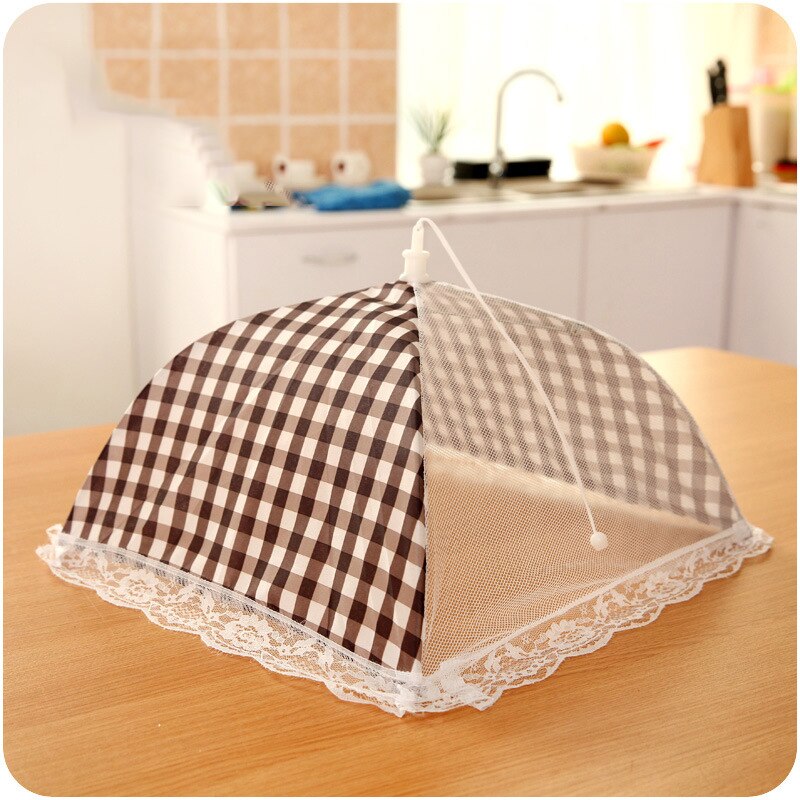Cuisine plié couverture alimentaire parapluie demi clair maille hygiène grille alimentaire plat couverture ustensiles de cuisine couvrant prévenir la poussière poussière repas crique: coffee