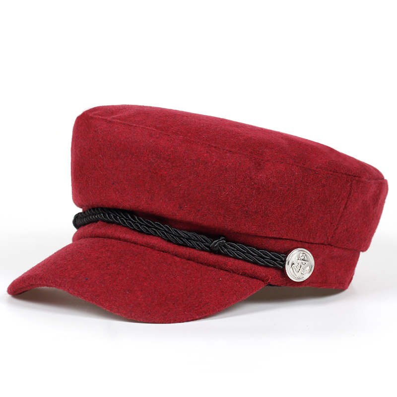 de ! Boina azul marino para hombre y mujer: Red wine