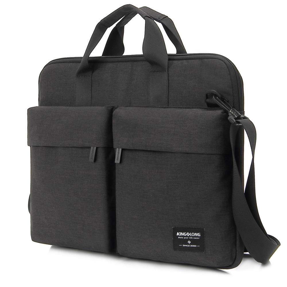 Kingslong messenger bags voor dames 15 17 inch crossbody tas casual schoudertas zakelijk voor laptoptas met handvat: Klm 181006bk / 17