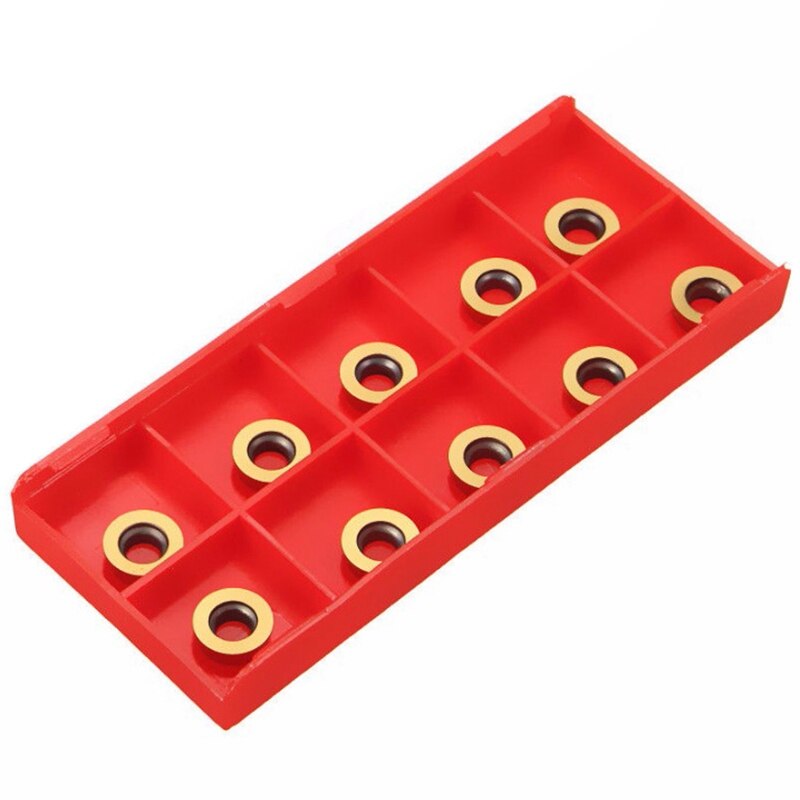 • Barra di alesatura portautensili per tornio esterno per fresatura frontale + 10 pezzi inserti RPMT10a + chiave inglese