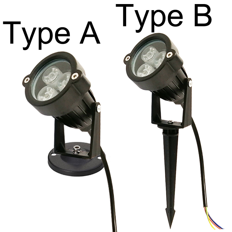 Utomhus trädgård landskapslampa  ac220 v 110v dc12v led gräsmatta lampa vattentät belysning led-lampa trädgårdsgång spotlight 3w 6w