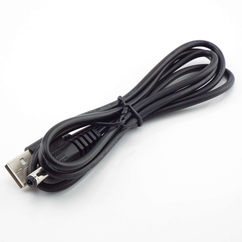 5V USB tipo A macho a DC Cable de cargador conector Jack Cable de extensión de fuente de alimentación 22AWG 3A