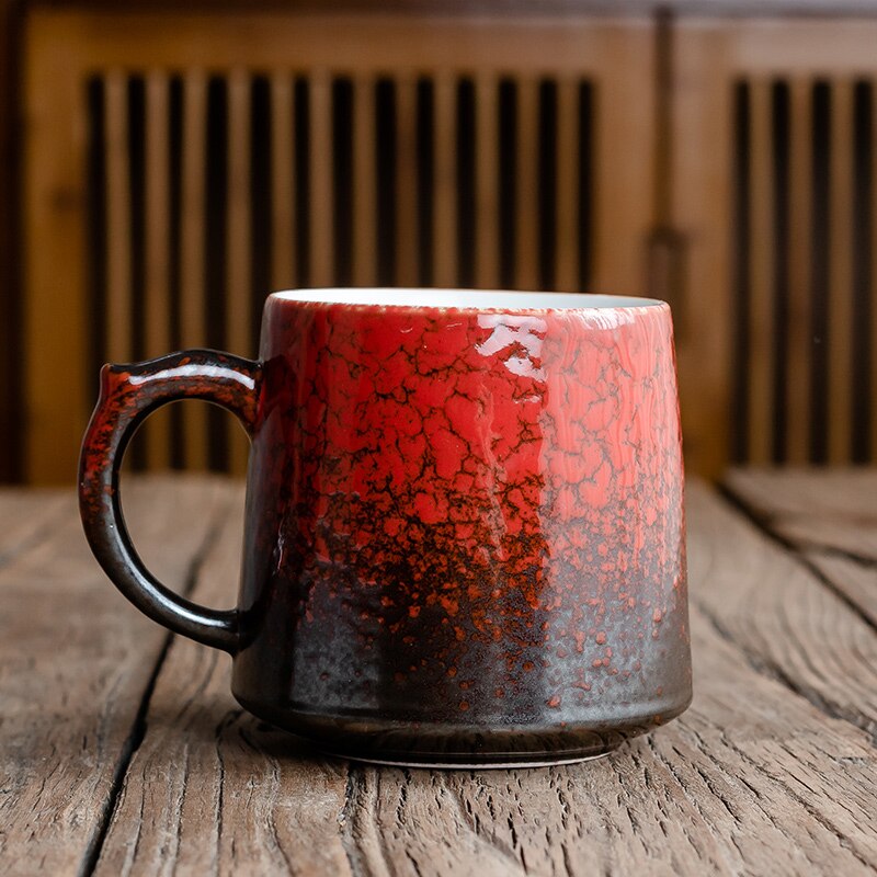 Taza de cerámica de 450ML JIA-GUI LUO, taza de café, tazas de café, Taza de cerámica de estilo japonés, taza de leche para el hogar, taza de té I080: 6