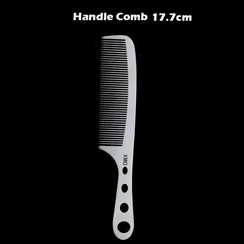 Brainbow 1PC Titanium Stalen Kam Professionele Salon Haar Kappers Antistatische Kappers Kam Ultra Dunne Haarborstel voor Mannen: GRIJS