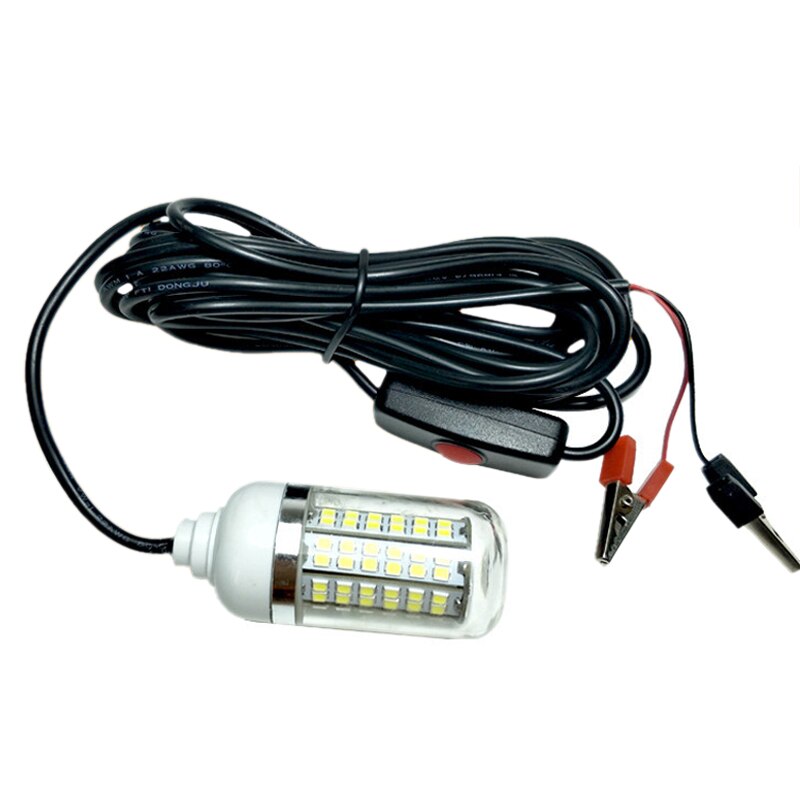 12v 15w ledd nedsenkbar under vann ipx 8 vanntett nattfiske lysbåtlampe utendørs tiltrekker reker blekksprut krill