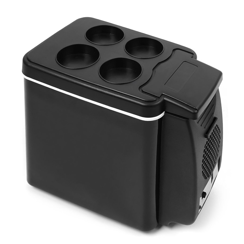 12V 6L Dual-Use Car Refrigerator Multi-Function Temperature Control Portable Box Cooler Warmer Dormitory Cans Beer Cooler