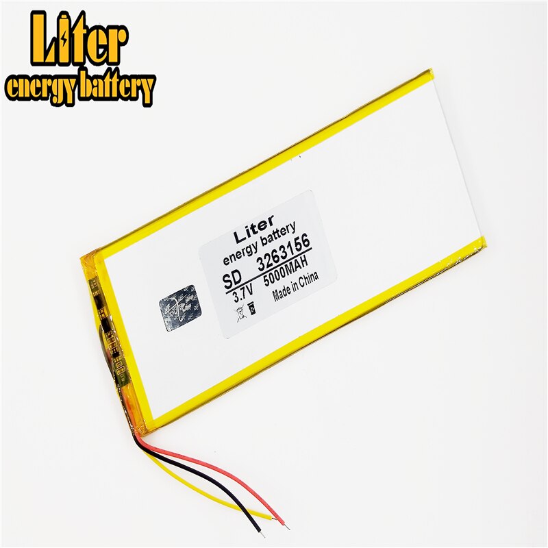 3 line 3263156 3065155 3.7V 5000mAh Rechargeable li Polymer Li-ion Battery