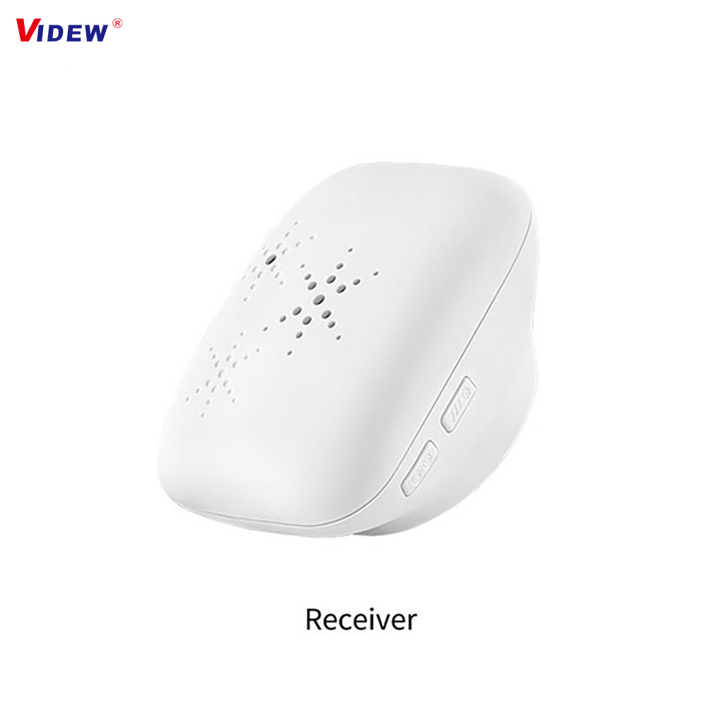 VIDEW Wireless Doorbell Self-Powered Smart Door Bell with Chime Waterproof Home Cordless Ringing DingDong Timbre Call: Receiver Only-White / US plug