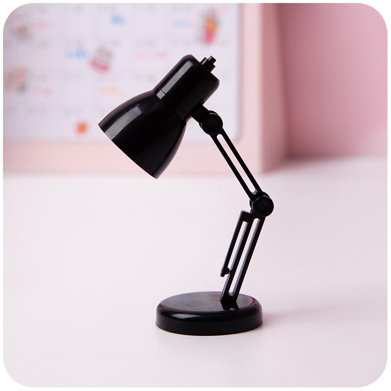 Study Readig LED Desk Lamp Book Clip Bedroom Battery Powered Table Light Eye Protection Flexible Bookmark Night Light: Black