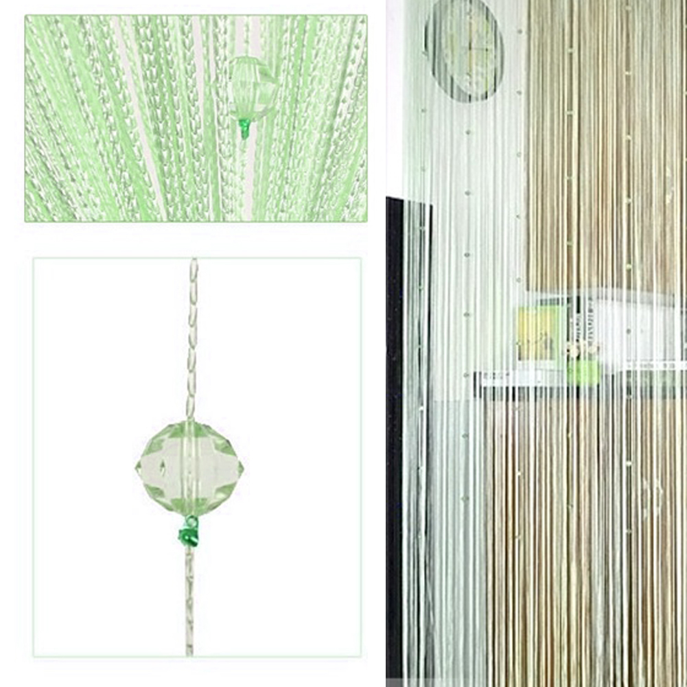 Tassel Curtain Crystal Beads Tassel Silk String Window Door Divider Curtains Valance Panel Curtain Home Party Decor