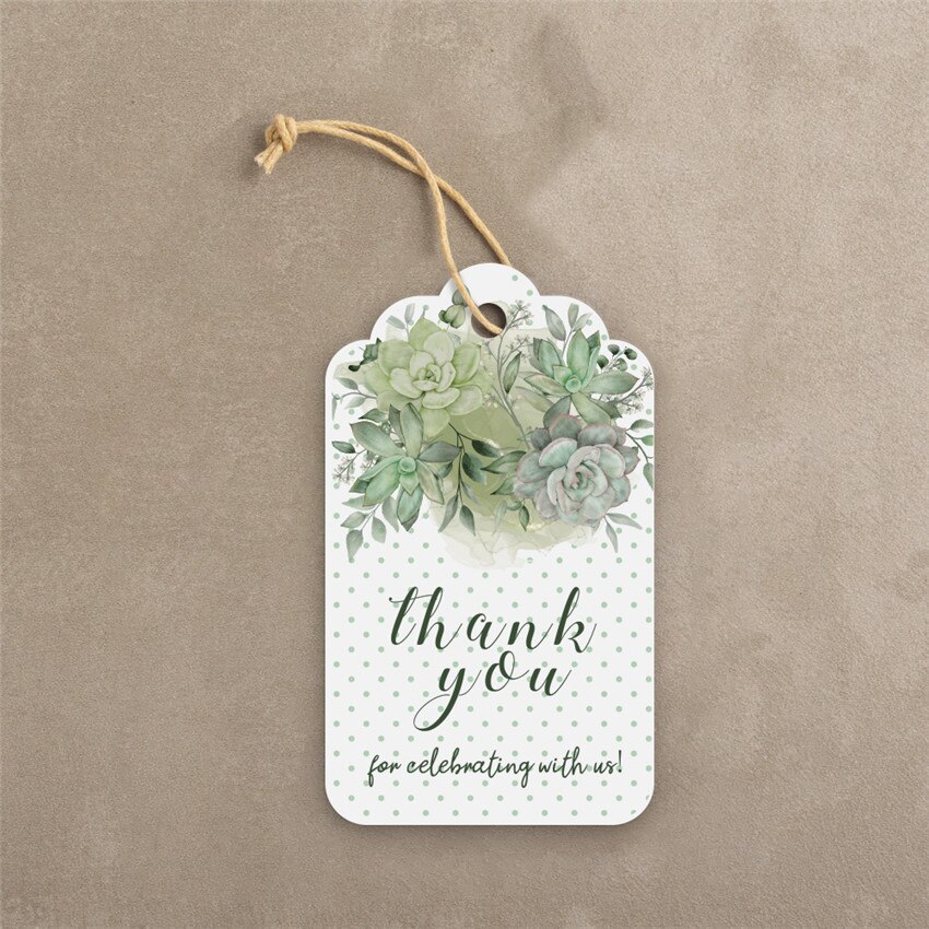 50pcs Watercolor Thank you Tags paper Lables Decor Hang Tags Thank you card wedding party DIY Crafts Label: Style 8