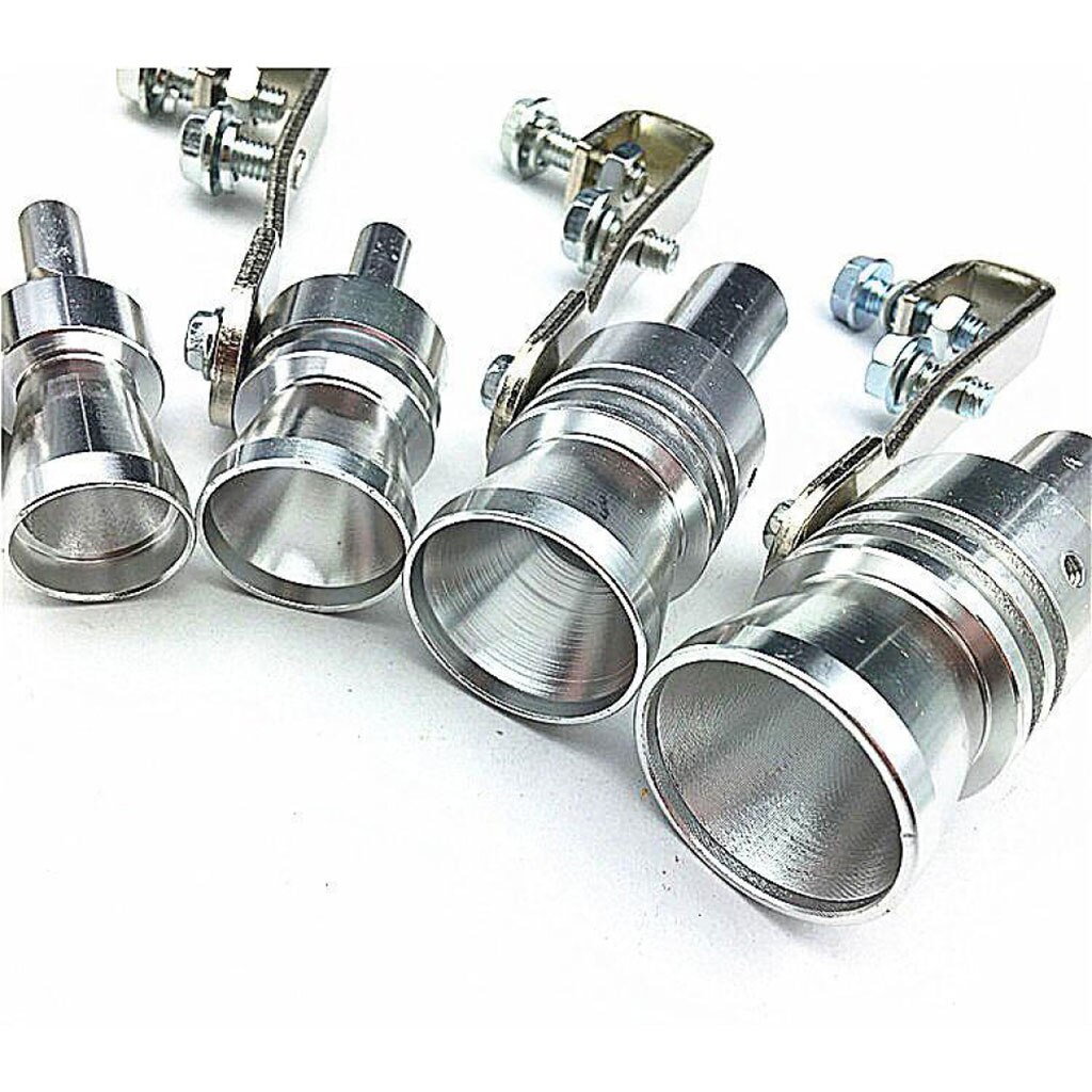 Przenośny symulator dźwięku turbosprężarka świstak robić motocykla prosty tłumik srebrny