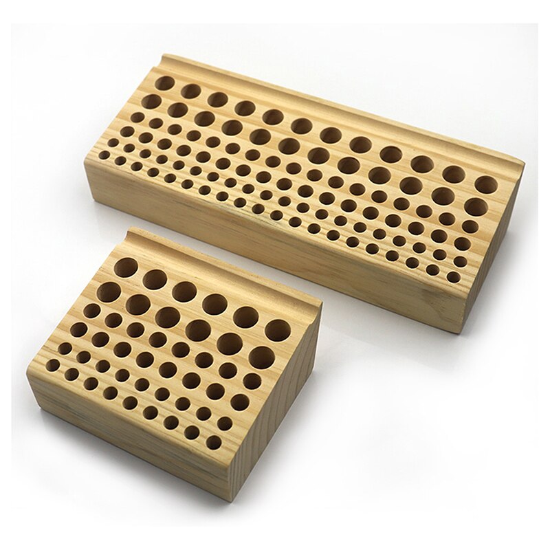 46/98 holes Pine Wooden Leather craft Rack Stand DIY Carving Punching Tools Holder Organizer Storing Leather Tool Storage Box