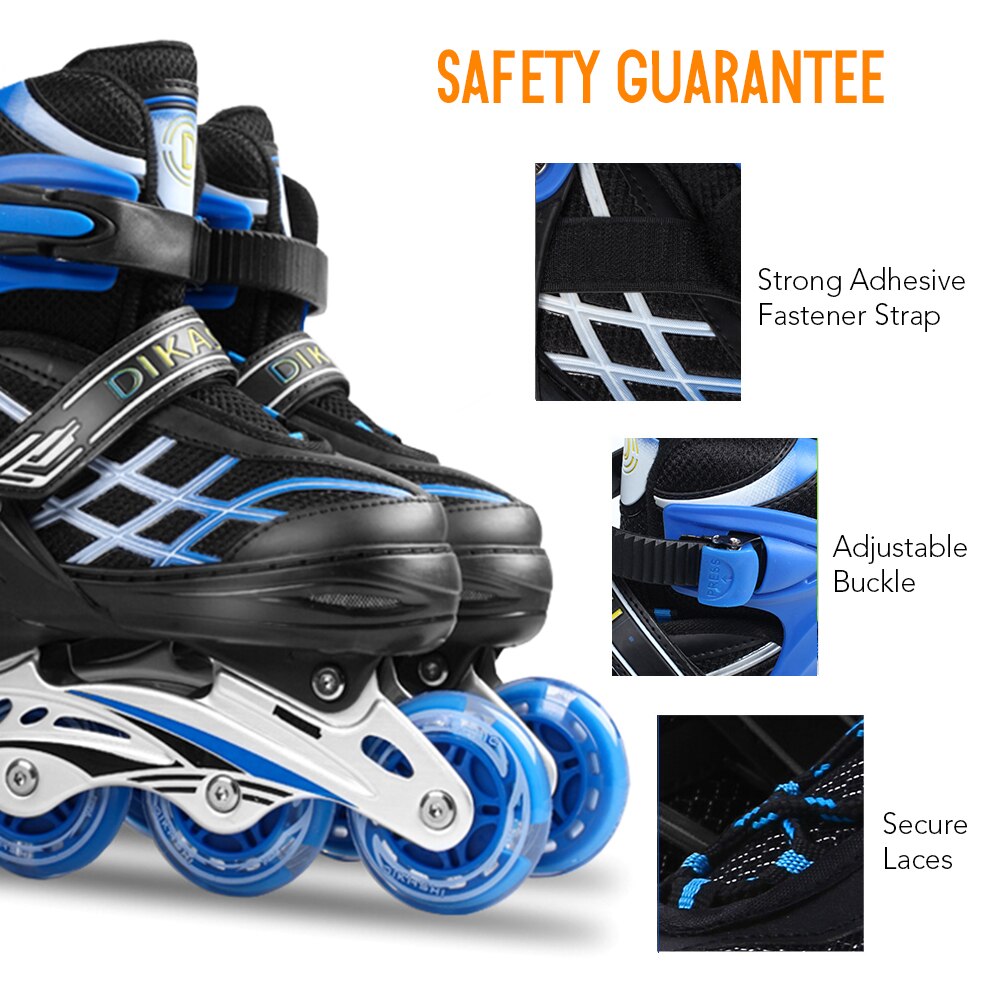 Adjustable Illuminating Inline Skates with Light Up Wheels for Kids and Youth Inline Skates for Girls Boys