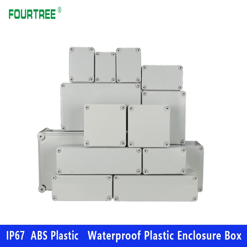 IP67 Waterproof Plastic Enclosure Box Electronic ABS Material Outdoor Junction Box Electrical Project Instrument Case DIY