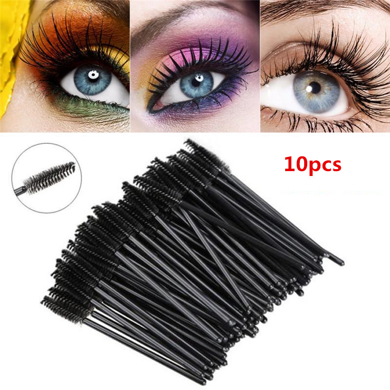 1 PC/10 PCS/50 STUKS Wegwerp Eyelash Mini Brush Mascara Applicator Wand Make-Up Kwasten Ogen Lip Cosmetica borstels