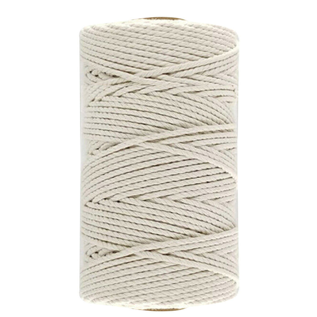 Natural Cotton Rope Handicraft DIY Cotton Cord Weaving Crafting Braiding Rope Thread Wall Hang Decor Tapestry Make Cotton Rope