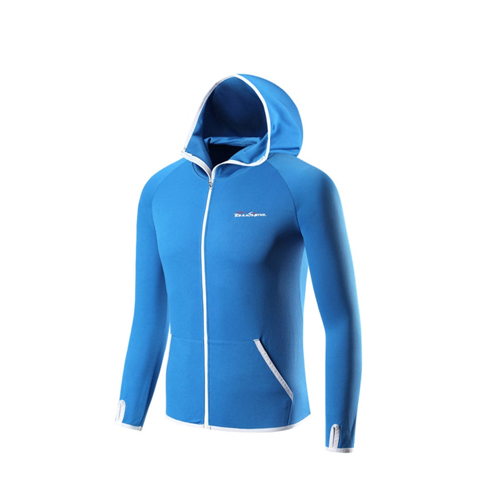 Lodowy jedwab oddychający kombinezon wędkarski lato Outdoor Running odzież kempingowa ochrona UV kolarstwo bluza z kapturem
