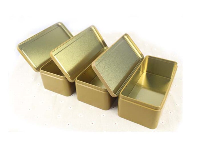 Rectangular storage tin box stationery desktop finishing storage box glasses box tool storage tin box furniture storage box