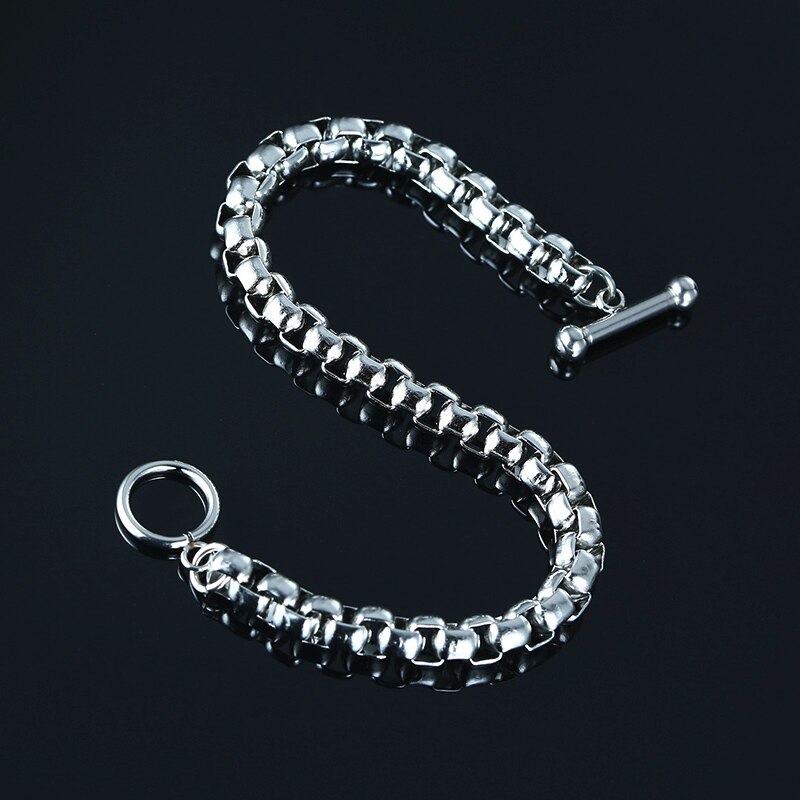 4 à 6MM boîte ronde chaîne BRACELET 6.3 à 8.26 pouces d'épaisseur en acier inoxydable boîte lien chaînes pour hommes femme bijoux