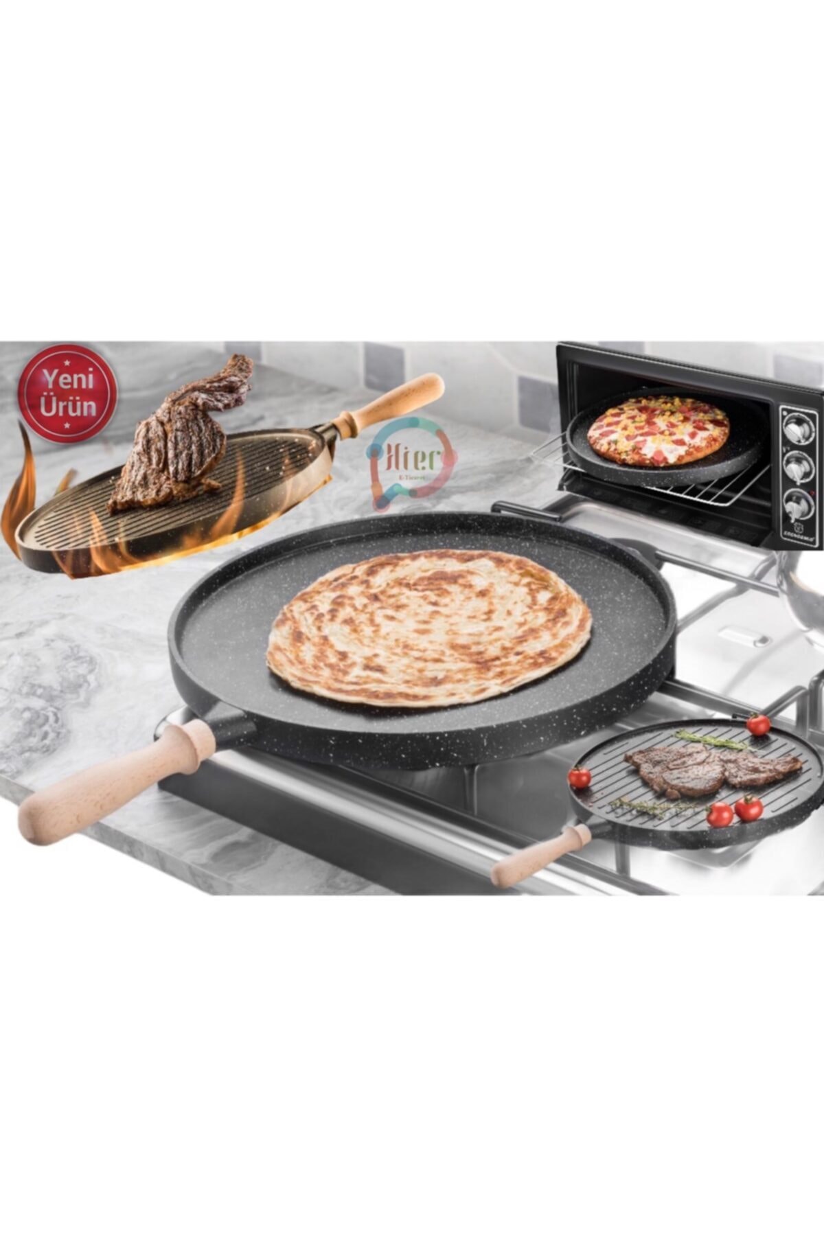 Gietijzeren Koekenpan Dubbelzijdig