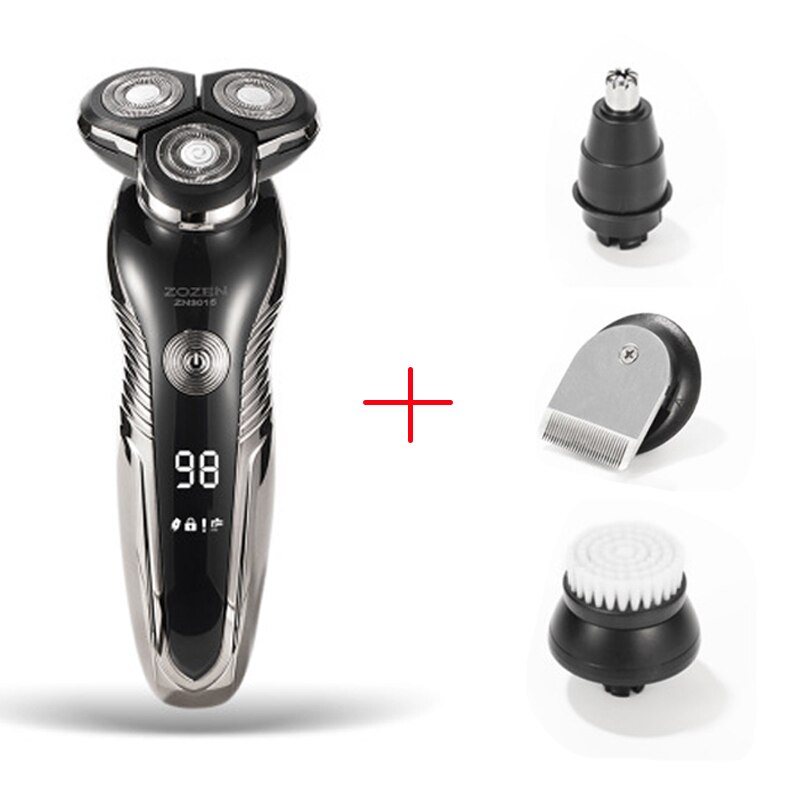 】Electric Shaver USB Rechargeable Wet And Dry Shave Multifunction Fast charge 4D shaving machine Body washing Beard Trimmers: Shaver 5