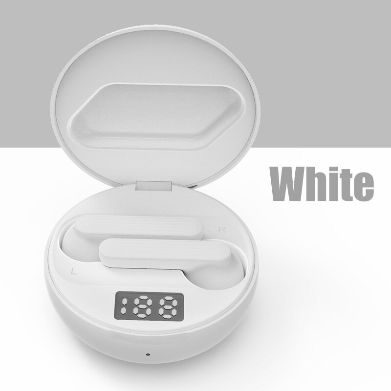 TWS Oordopjes Draadloze Bluetooth Koptelefoon In-Ear Detectie Draadloze Opladen Stereo Draadloze Oordopjes Headset Bluetooth Hoofdtelefoon: white