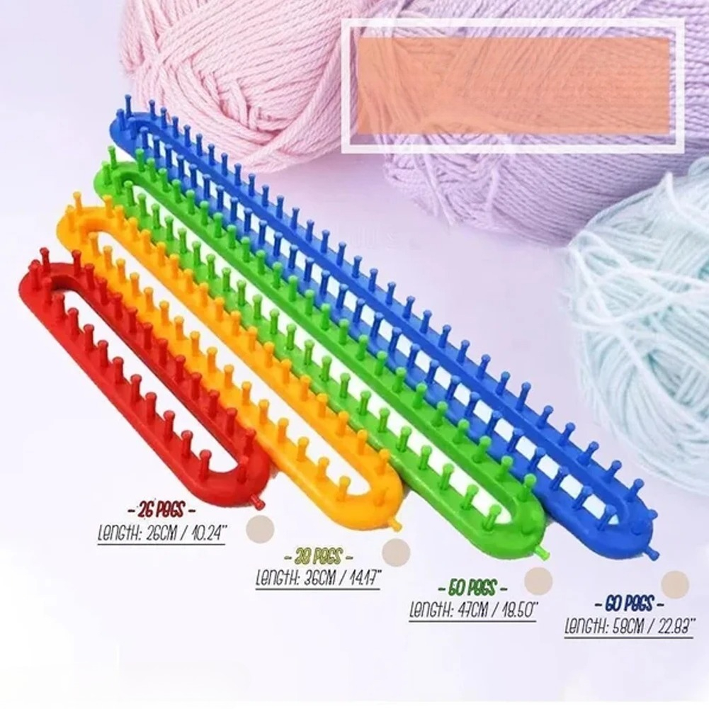 Telaio per maglieria rettangolare e rotondo - Strumento per tessitura fatto a mano fai-da-te per cuciture di sciarpe, maglioni, cappelli e scialli