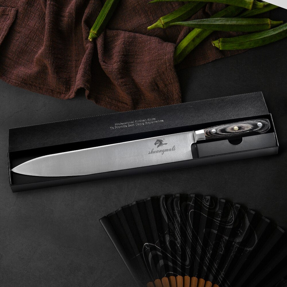 12 tuuman japanilainen gyuto-veitsi saksa 1.4116 hiiliteräksestä keittiön leikkaus lihaveitset terävä hakkuri viipalointi kokki gyuto veitsi