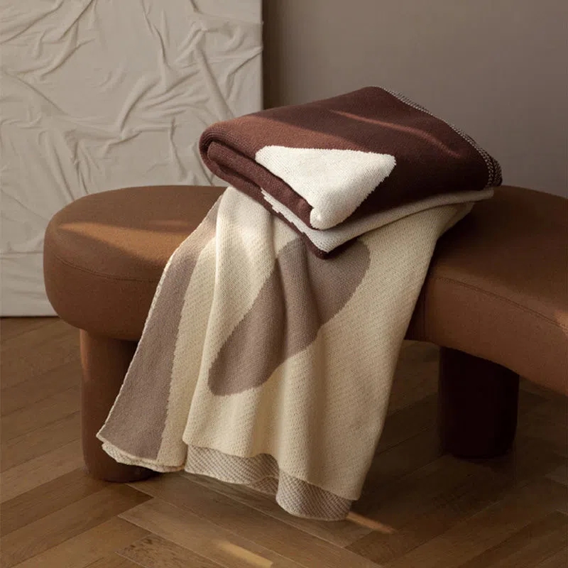 Manta de sofá de estilo nórdico para oficina, chal de Siesta, manta de lana tejida, manta de aire acondicionado con borla de ocio