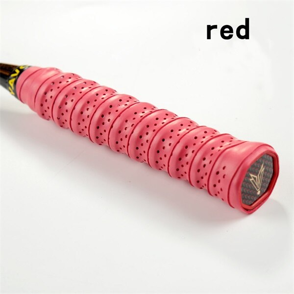 10 pcs/pack anti-dérapant respirant Sport sur Grip bandeau Griffband Tennis surgrips bande Badminton raquette poignées bandeau: Rouge