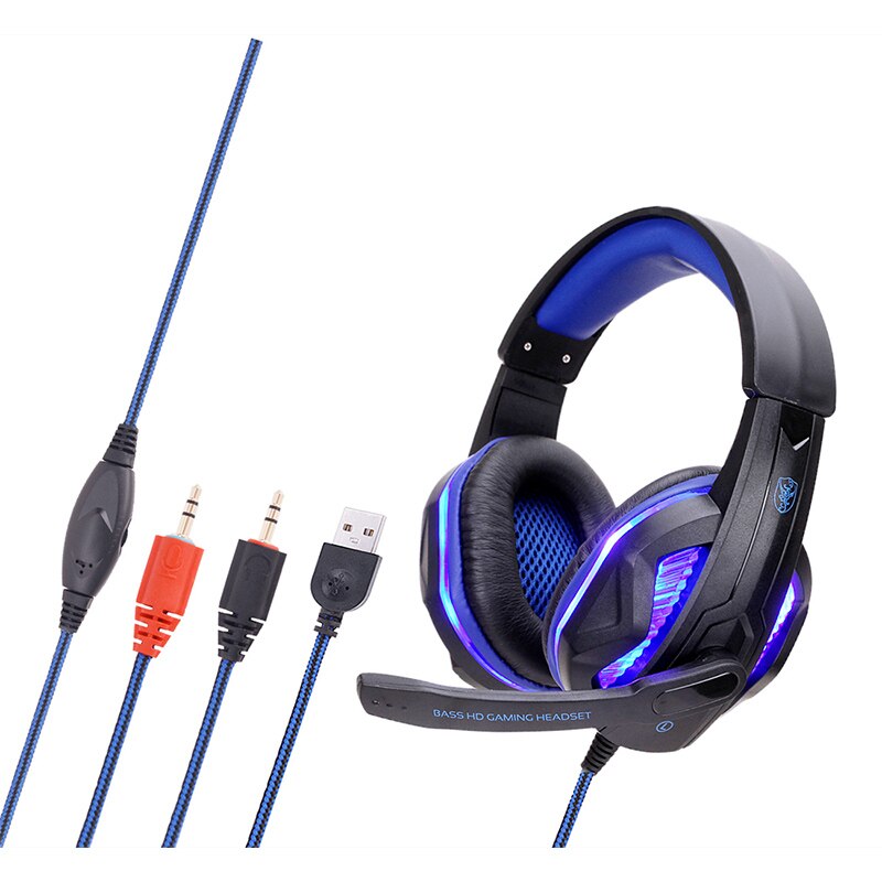 Gaming Headset - Wired Stereo Bass - With Mic - For PC, PS4, PS5: 02
