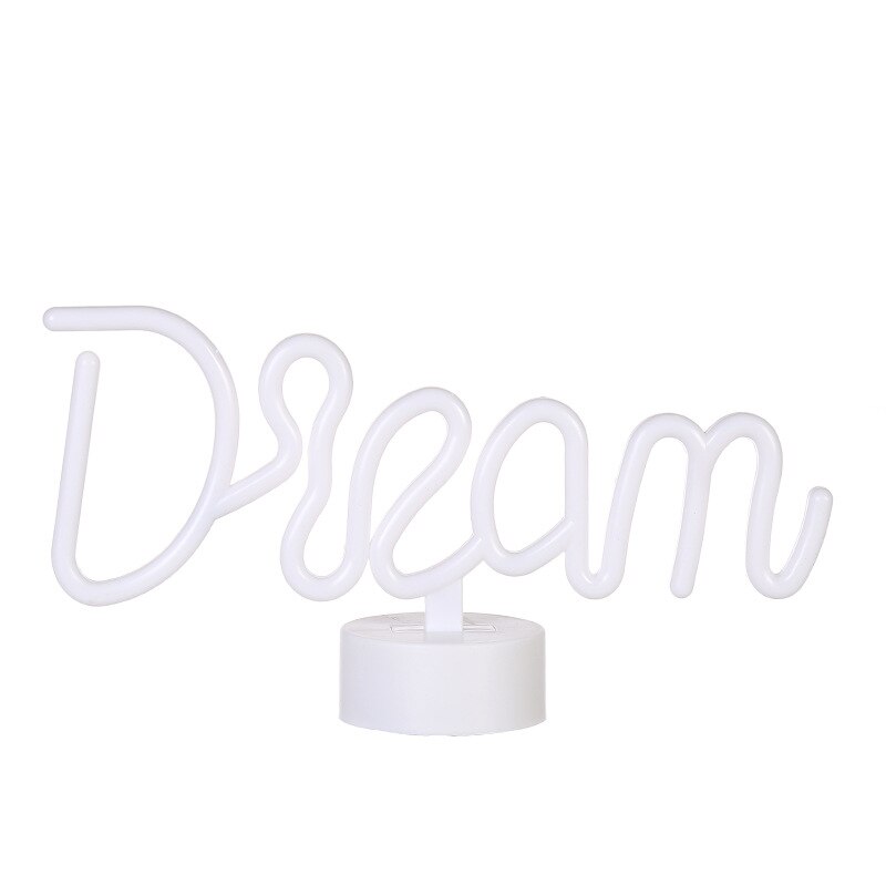 LED néons lampe de Table lettre signe Art décoratif pour fête de mariage Bar boutique chambre ouvert rêve décor à la maison