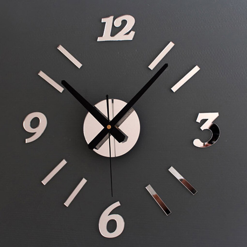 Numeri romani 3D fai-da-te orologio da parete specchio acrilico adesivi murali orologi decorazioni per la casa orologio 4 colori