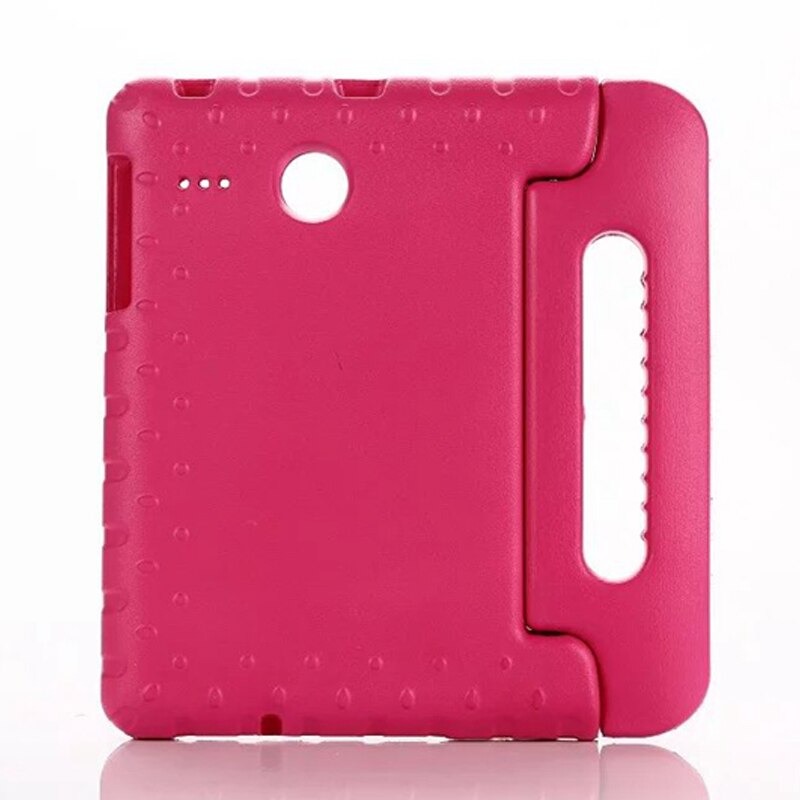 Coque for Samsung Galaxy Tab E 8.0 SM-T377 T375 T378 Case Kids Shockproof EVA Case for Samsung Tab E 8.0 T377 Cover Stand: rose red