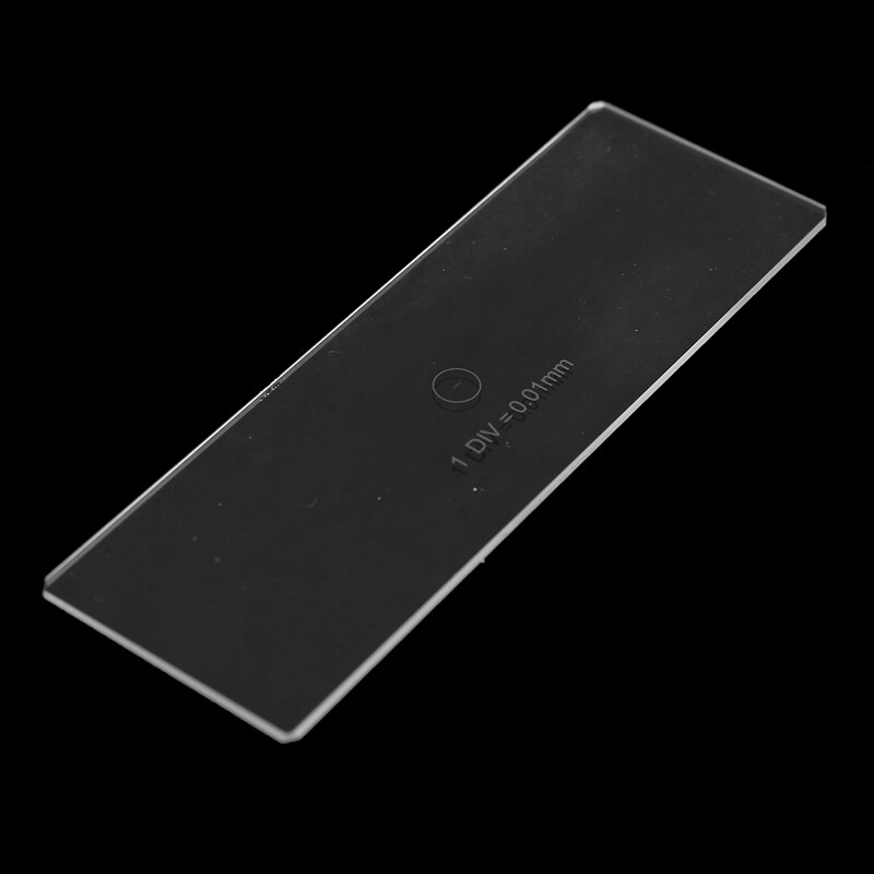 0.01mm Microscope Stage Micrometer Calibration Slide 25x75mm Objective Stage Ruler Scales Microscope Calibrating Ruler Stage