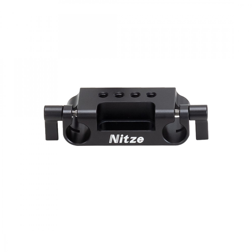 Nitze 15mm Rod Clamp Adapter, Adattatore per Morsetto ad Asta da 15 mm con Piastra di Montaggio per Monitor, Trasmettitore/Ricevitore Wireless e DJI Focus Pro LiDAR - N10D