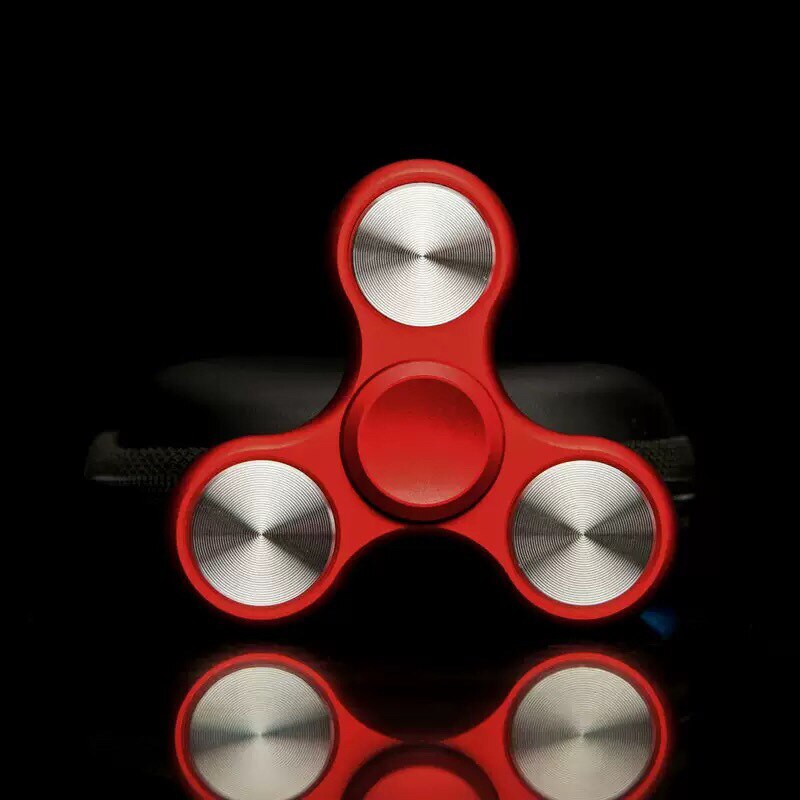 YUC Matte Alloy Hand Spinner Mute Bearing R188 Metal Finger Spinner Advanced feel Relief Stress Toy Kids Finger Fidget Spinner: Red