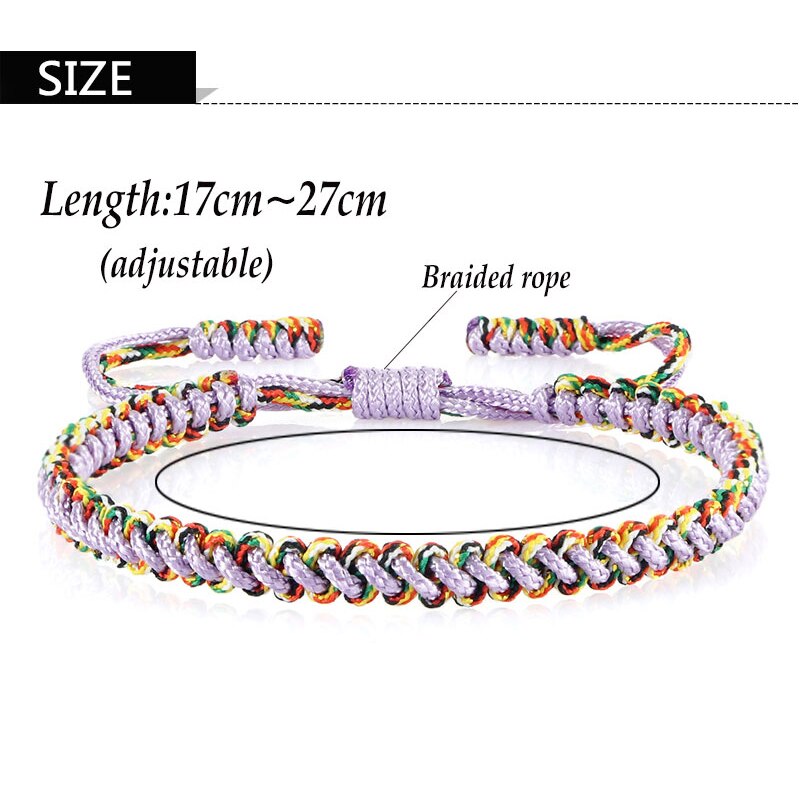 Bracelet bouddhiste tibétain Original réglable à la main porte-bonheur breloques femmes fil Bracelets et Bracelets pour hommes Couples bijoux