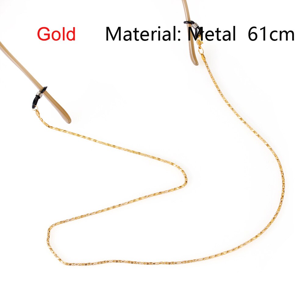 1 PC Face Mask Hanging Lanyard Mask Holder Strap Anti-lost Eyeglass Chains with Clips for Men Women Boys Girls Kids: gold3
