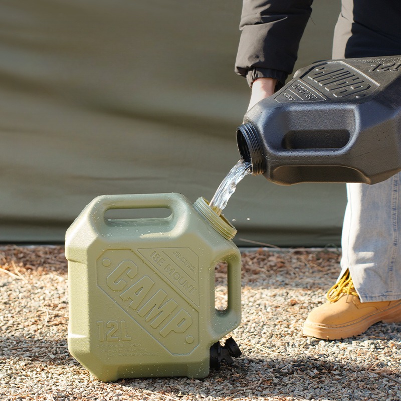1pcs Hump Outdoor Water Bucket with Tap, Large Capacity Dual Handle Portable Storage Container for Camping/Car/Hiking