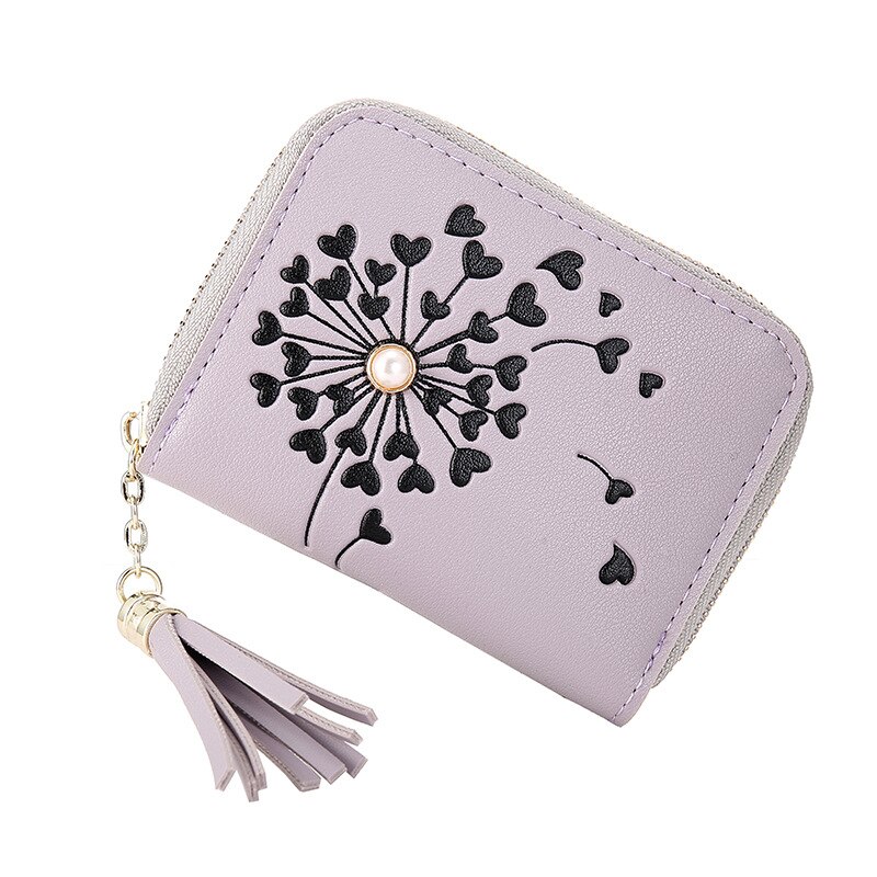 BOTUSI Women's Wallet Small Cartera Mujer Purse Women Wallets Cards Holder Coin Wallet Zipper Clutch Coin Purse Credit Card: lavender