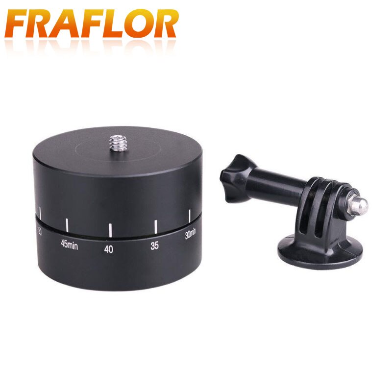 60/120 Minute Automatic Time Lapse 360 For GoPro Rotation Time Lapse Timer Tripod Head Photography Delay Automatic Tilt Head